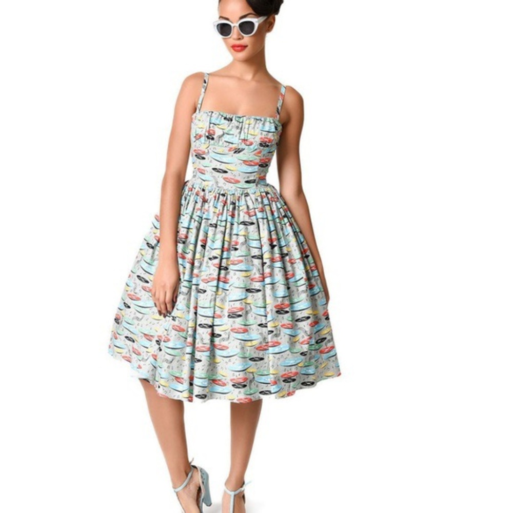 Bernie Dexter Paris Dress Record Print- MEDIUM